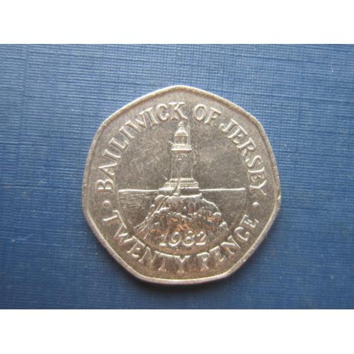 Монета 20 пенсов Джерси Великобритания 1982 маяк