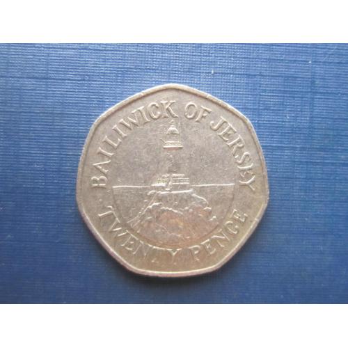 Монета 20 пенсов Джерси Великобритания 2002 маяк