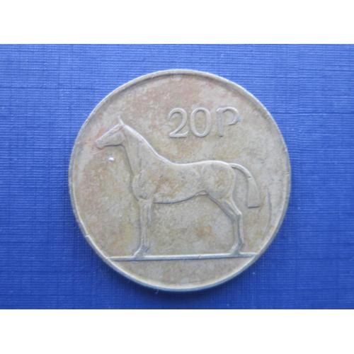 Монета 20 пенсов Ирландия 1988 фауна лошадь