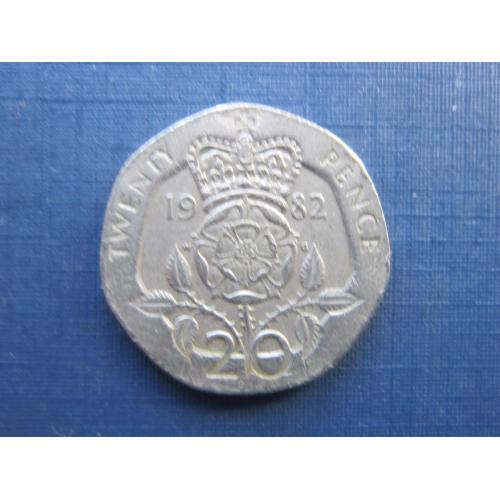 Монета 20 пенсов Великобритания 1982