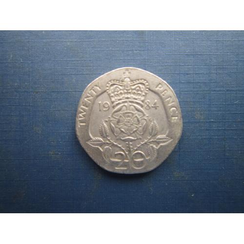 Монета 20 пенсов Великобритания 1984