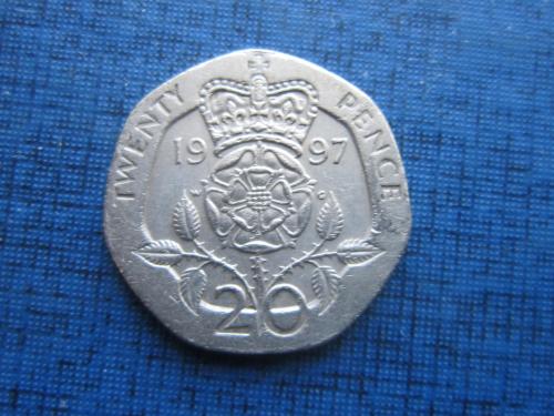 монета 20 пенсов Великобритания 1997