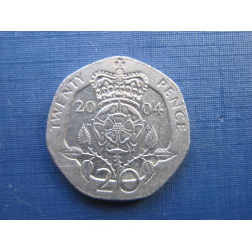 Монета 20 пенсов Великобритания 2004
