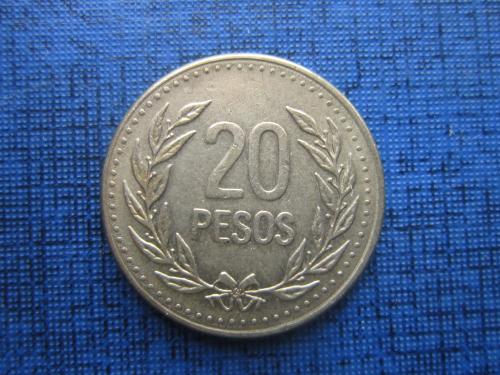 Монета 20 песо Колумбия 1994