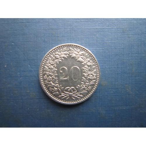 Монета 20 раппен Швейцарія 1976