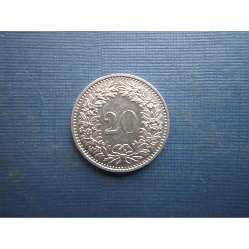 Монета 20 раппен Швейцарія 1977