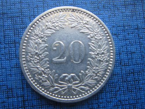 монета 20 раппен Швейцария 1984