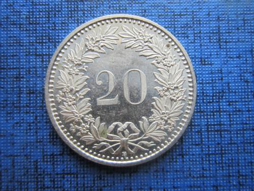 Монета 20 раппен Швейцария 2005
