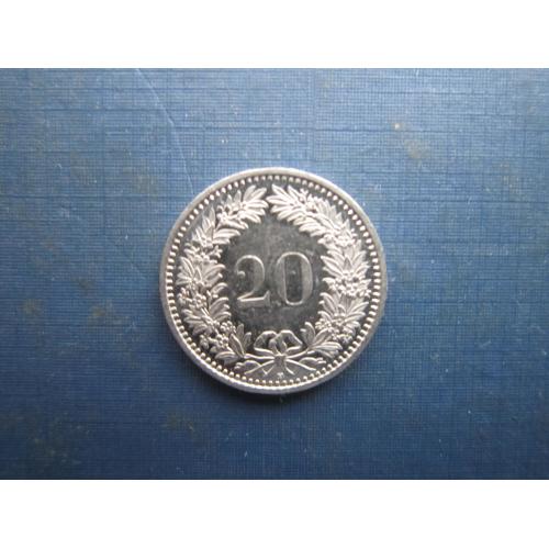 Монета 20 раппен Швейцарія 2010