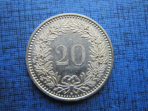 монета 20 раппен Швейцария 2012