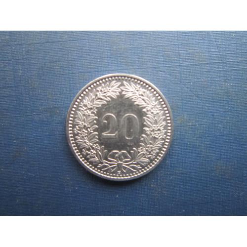 Монета 20 раппен Швейцарія 2014