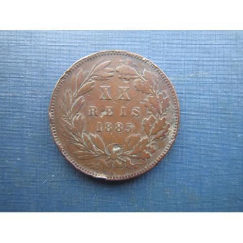 Монета 20 рейс Португалія 1885