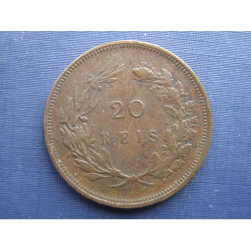 Монета 20 рейс (реалов) Португалия 1892 хорошая