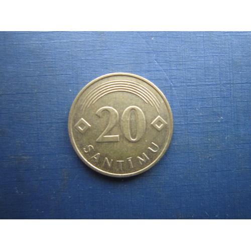 Монета 20 сантимів Латвія 2009