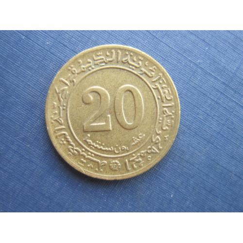 Монета 20 сантимов Алжир 1972 рог изобилия
