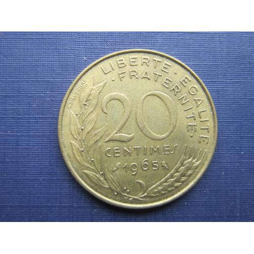 Монета 20 сантимов Франция 1965