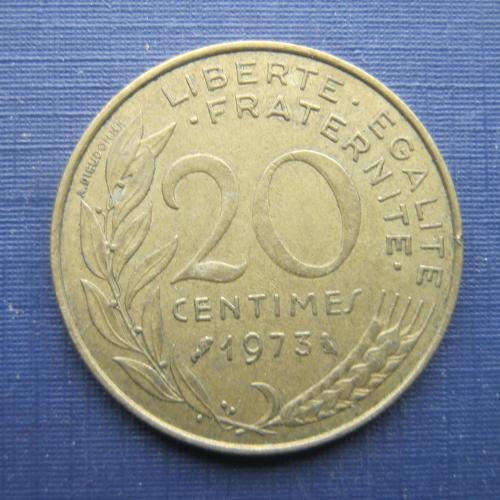 Монета 20 сантимов Франция 1973