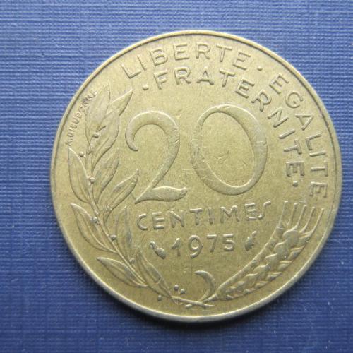 Монета 20 сантимов Франция 1975