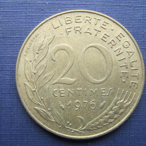 Монета 20 сантимов Франция 1976