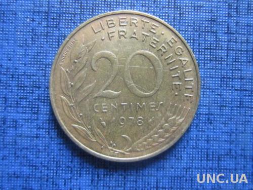 Монета 20 сантимов Франция 1978