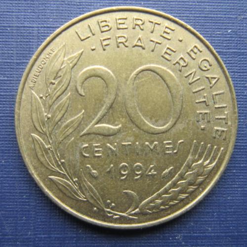 Монета 20 сантимов Франция 1994