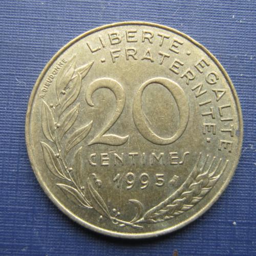 Монета 20 сантимов Франция 1995