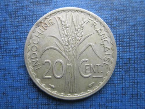 Монета 20 сантимов Индокитай Французский 1939 состояние