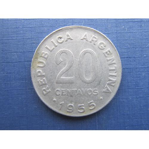 Монета 20 сентаво Аргентина 1955