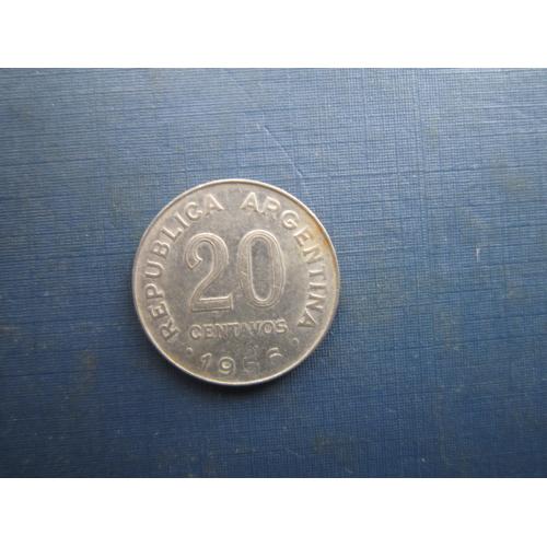 Монета 20 сентаво Аргентина 1956