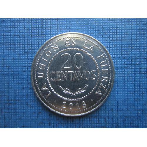 Монета 20 сентаво Боливия 2016 состояние