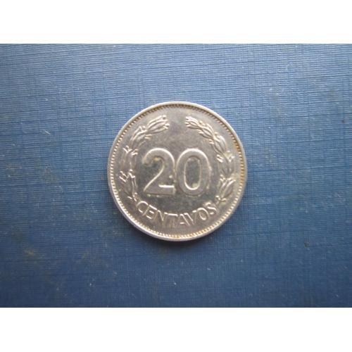 Монета 20 сентаво Еквадор 1972