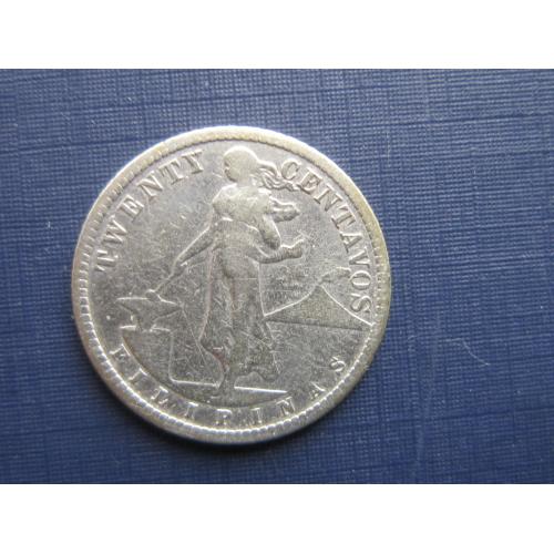 Монета 20 сентаво Филиппины (США) 1911 серебро