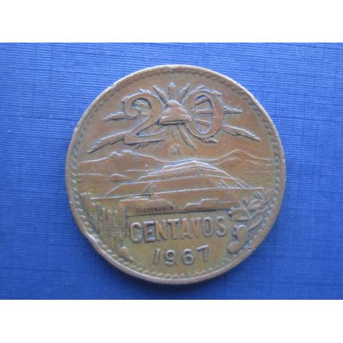 Монета 20 сентаво Мексика 1967