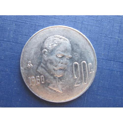Монета 20 сентаво Мексика 1980