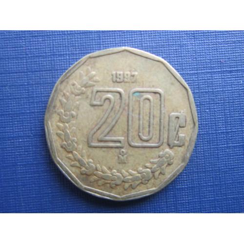 Монета 20 сентаво Мексика 1987