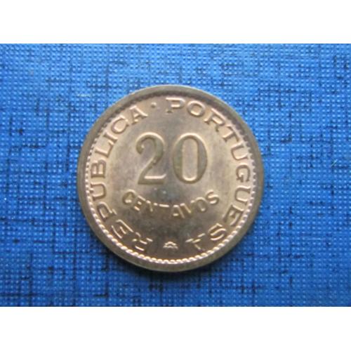 Монета 20 сентаво Мозамбик Португальский 1973 состояние колония