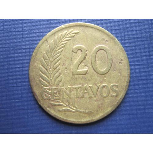 Монета 20 сентаво Перу 1955