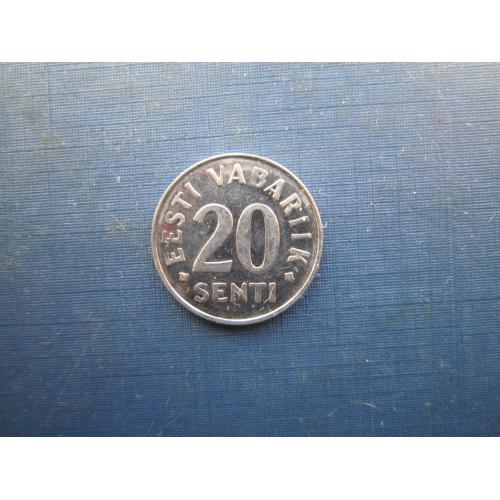 Монета 20 сенті Естонія 1999