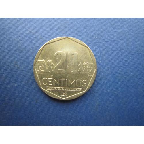 Монета 20 сентімо Перу 2019