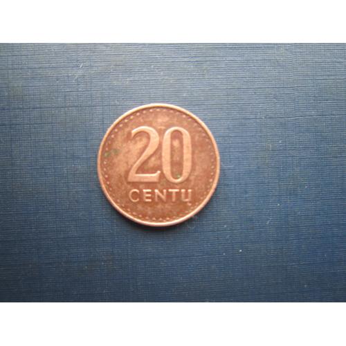 Монета 20 сенту Литва 1991