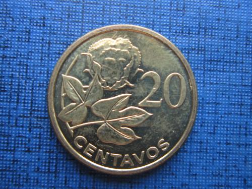 Монета 20 сетаво Мозамбик 2006 флора состояние
