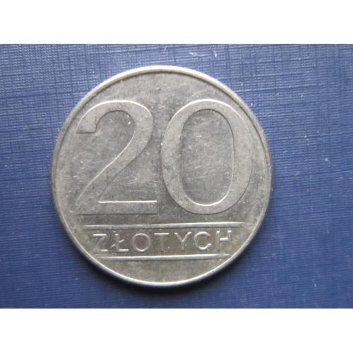 Монета 20 злотых Польша 1988 большая