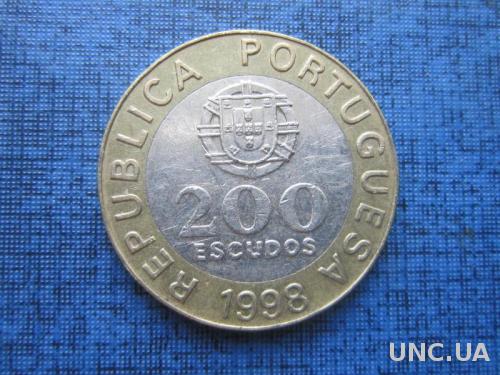Монета 200 ишкуду Португалия 1998 Гарсиа де Орта медицина
