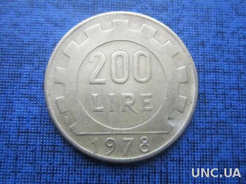 Монета 200 лир Италия 1978
