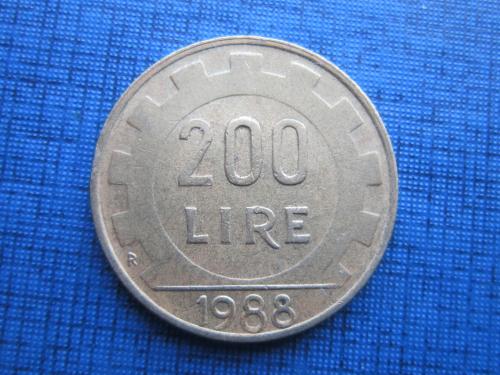 Монета 200 лир Италия 1988