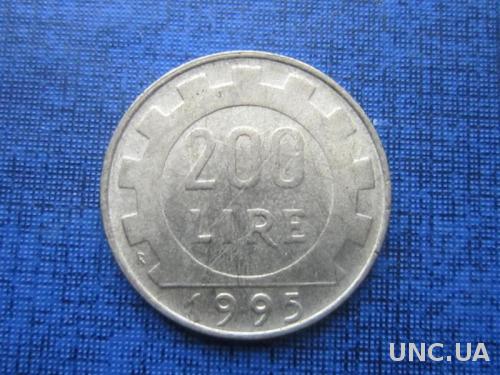 Монета 200 лир Италия 1995
