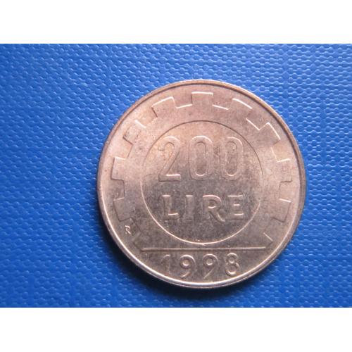Монета 200 лир Италия 1998