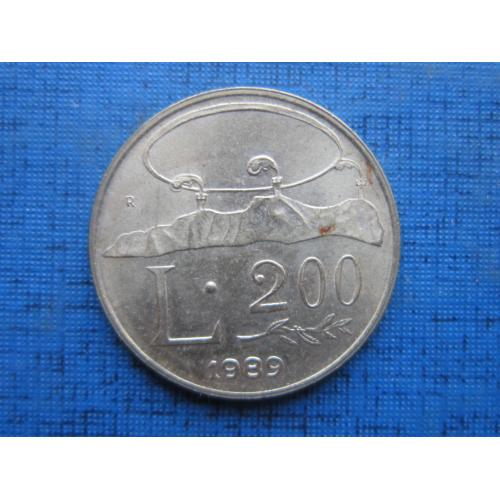 Монета 200 лир Сан Марино 1989