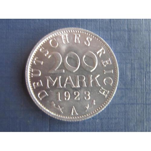 Монета 200 марок Германия 1923 А