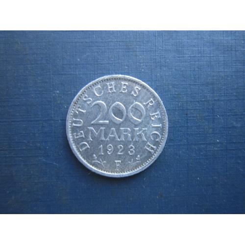 Монета 200 марок Німеччина Веймарська республіка 1923 F